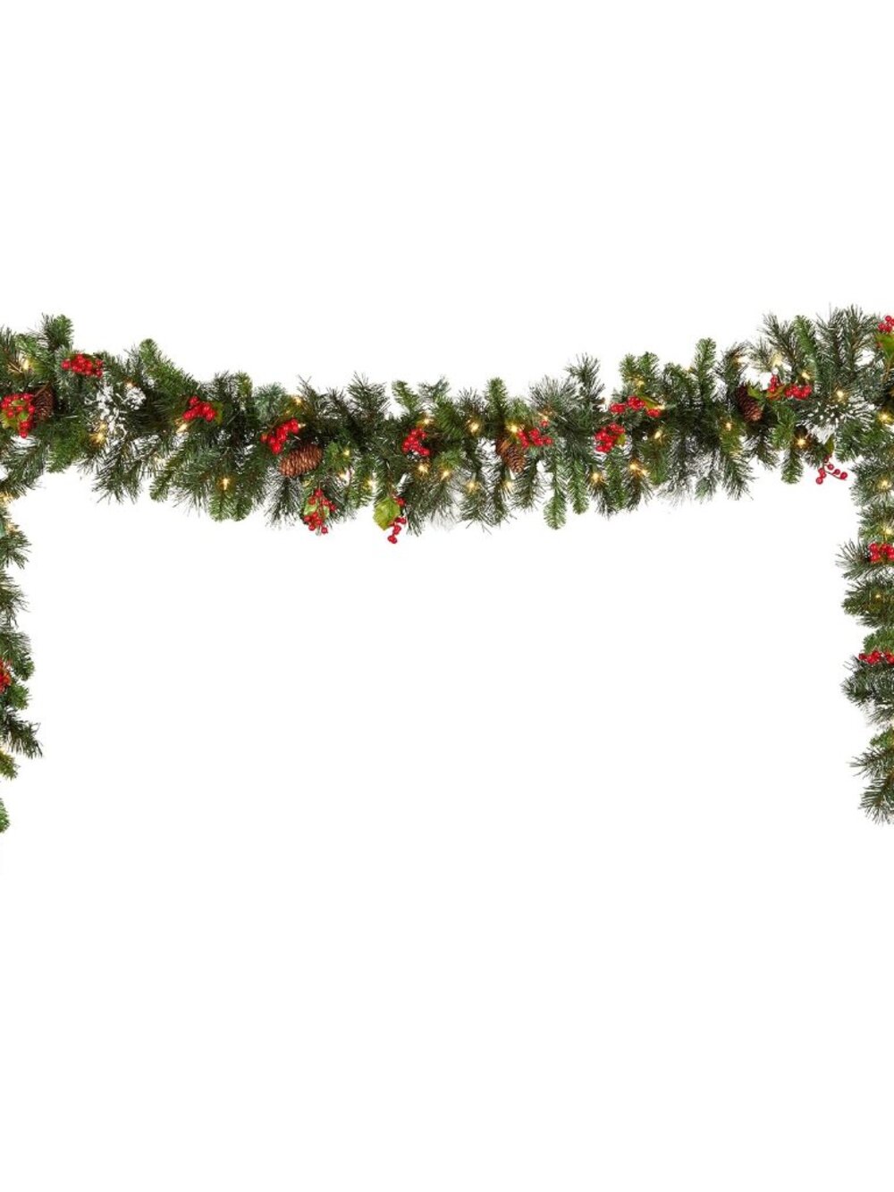 9ft Pre-Lit Wintry Pine Flocked Christmas Garland